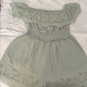 Short Mint green romper - Zara